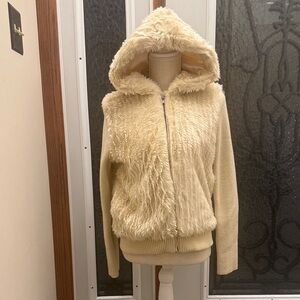 Aqua Plush Cream Teddy Jacket